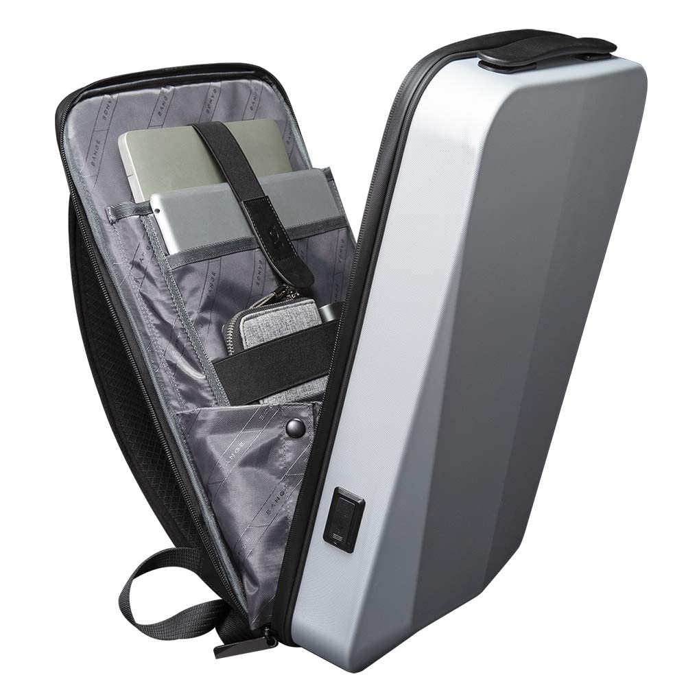 MERISH Hard Shell Anti Theft Slimmest USB Charging Port Water Resistant Laptop Backpack I Business Travel Laptop Backpack for Men and Women (Silver) (B0CNRY4L1D) Amazon Price History, Amazon Price Tracker