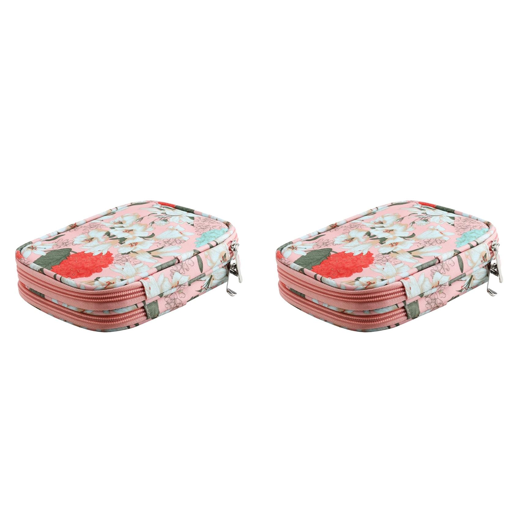 Hndhbfgrt 2X Knitting Needles Case Sewing Organizer Storage Bag for Circular Crochet Hooks Sewing Kit Bag C