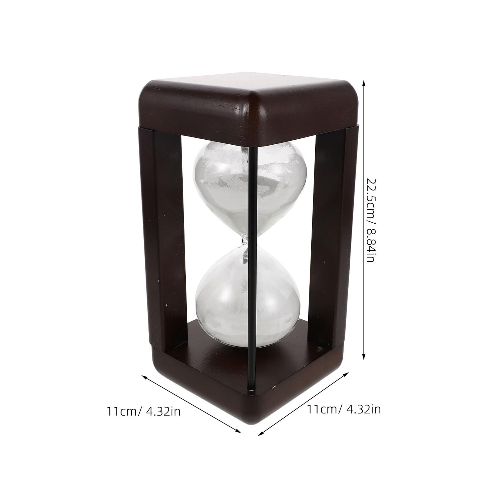 Reloj de Arena Retro de Vidrio Blanco para Cocina y Exterior