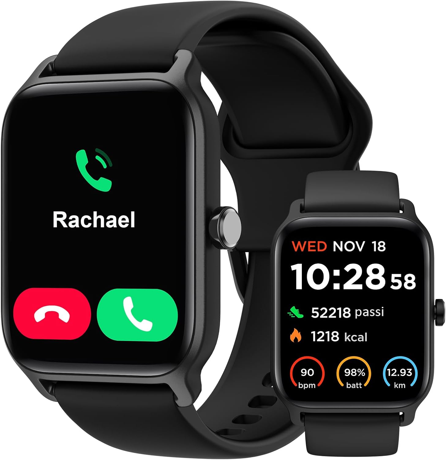 Smartwatch Uomo, 1.8 Orologio Smartwatch Chiamate e Risposta, Alexa Integrato Fitness Tracker con Contapassi Cardiofrequenzimetro SpO2 Sonno,110 Modalità Sport, Impermeabile IP68 per Android iOS Smartwatch Uomo, 1.8 Orologio Smartwatch Chiamate e Risposta, Alexa Integrato Fitness Tracker con Contapassi Cardiofrequenzimetro SpO2 Sonno,110 Modalità Sport, Impermeabile IP68 per Android iOS