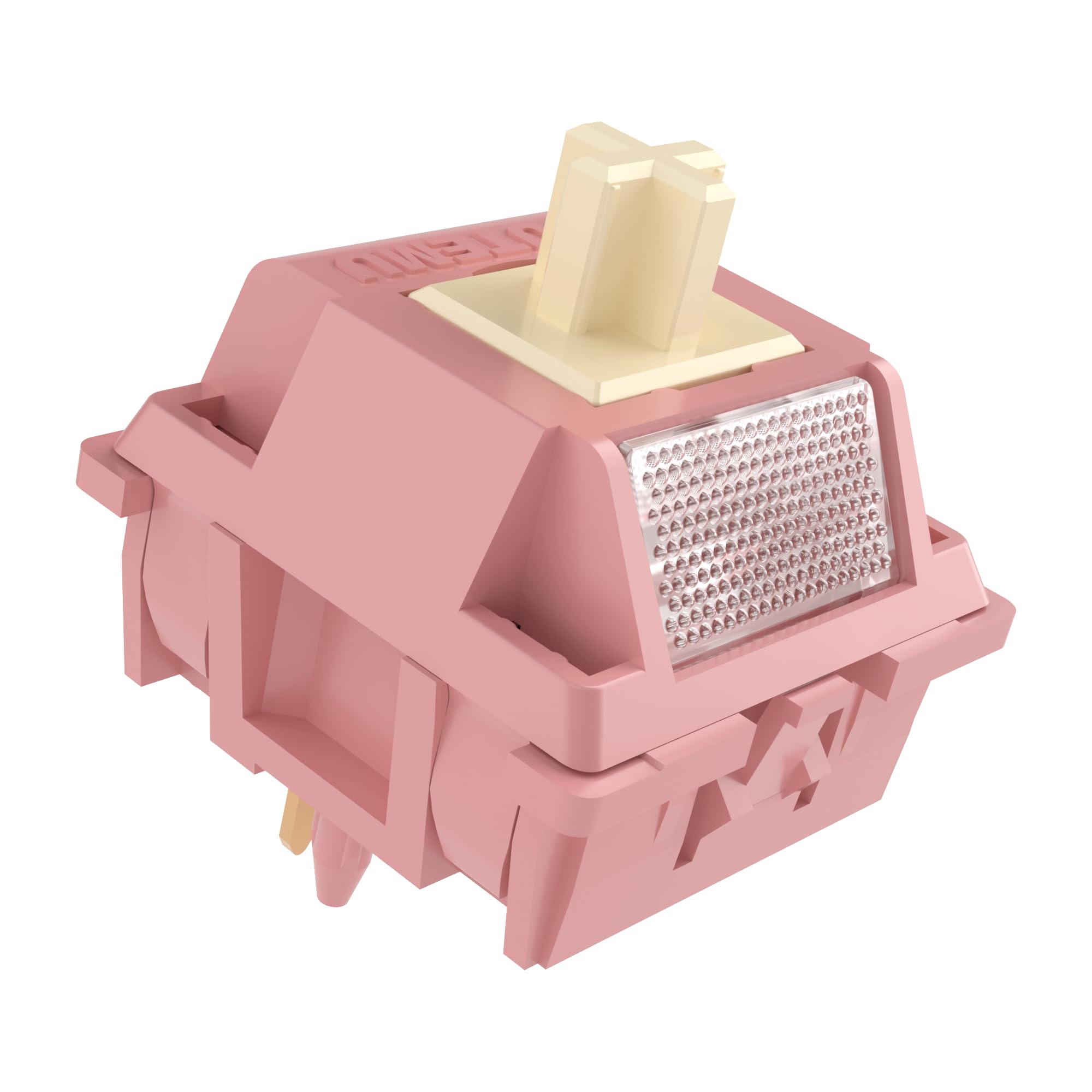 Outemu Red Bean Creamy Pro Keyboard Switch with Diffuser for Mechanical Gaming Keyboard,5-Pin 40gf Linear Pre-Lubed Switches(90Pcs)