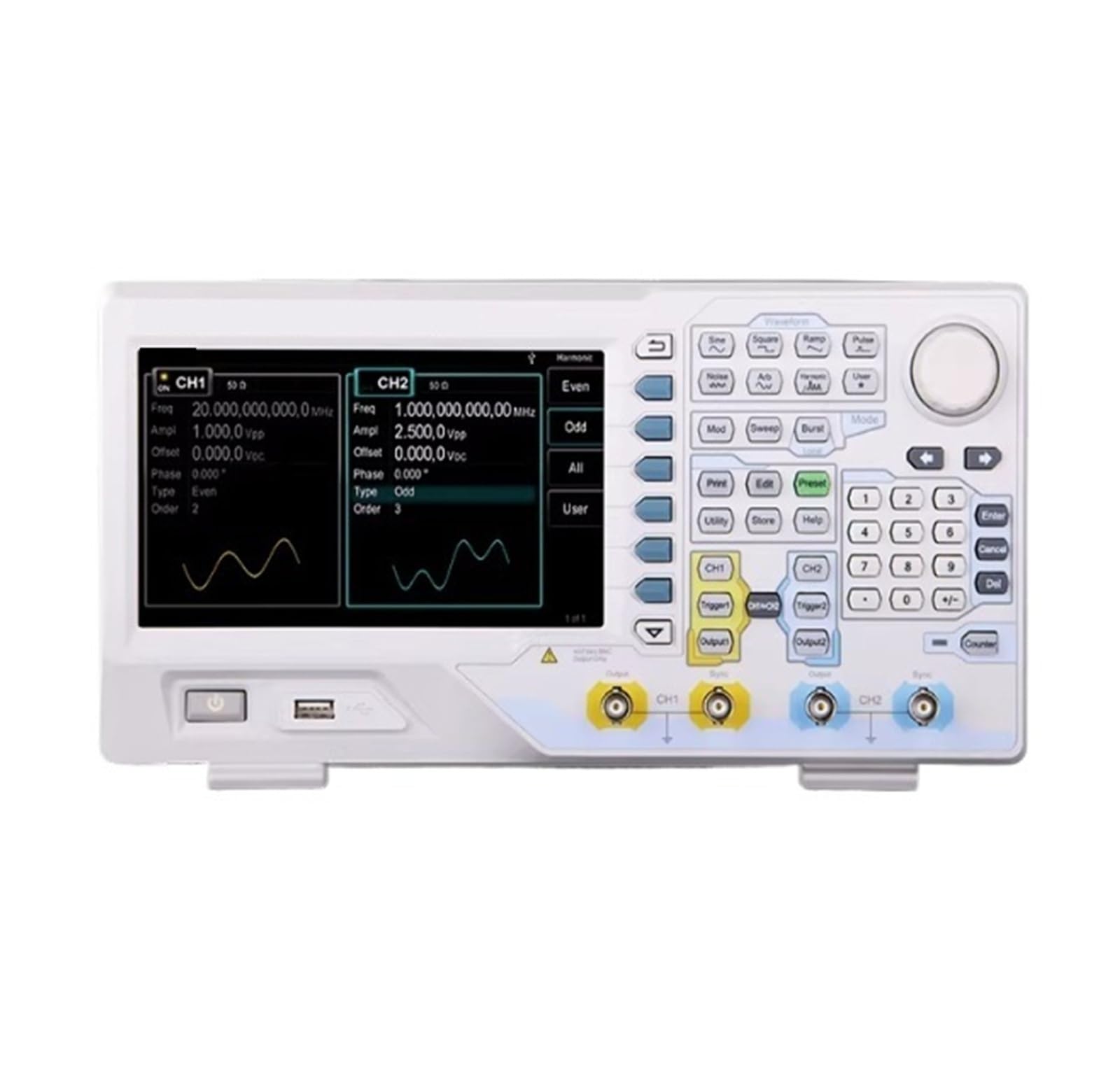 Generatore di segnali a funzione arbitraria a 2 canali DG4062 60MHz 500MSa/s
