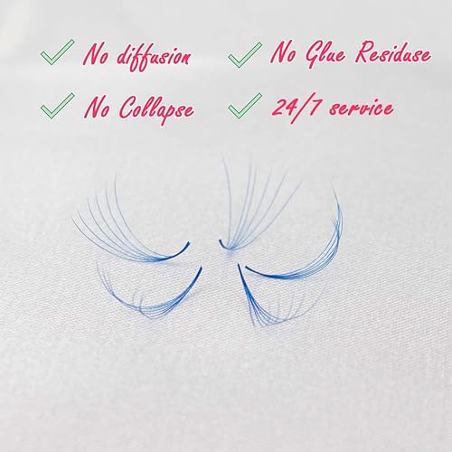 Miniatura 5 de VNE - Extensiones de pestañas coloridas de 500 abanicos, extensiones de pestañas de volumen prefabricadas, abanicos de mega volumen prefabricados,