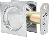 Vista 6 de Stone Harbor Hardware Cerradura de puerta de bolsillo cuadrada contemporánea, función de paso, 2-3/8" Backset, Vintage Bronze