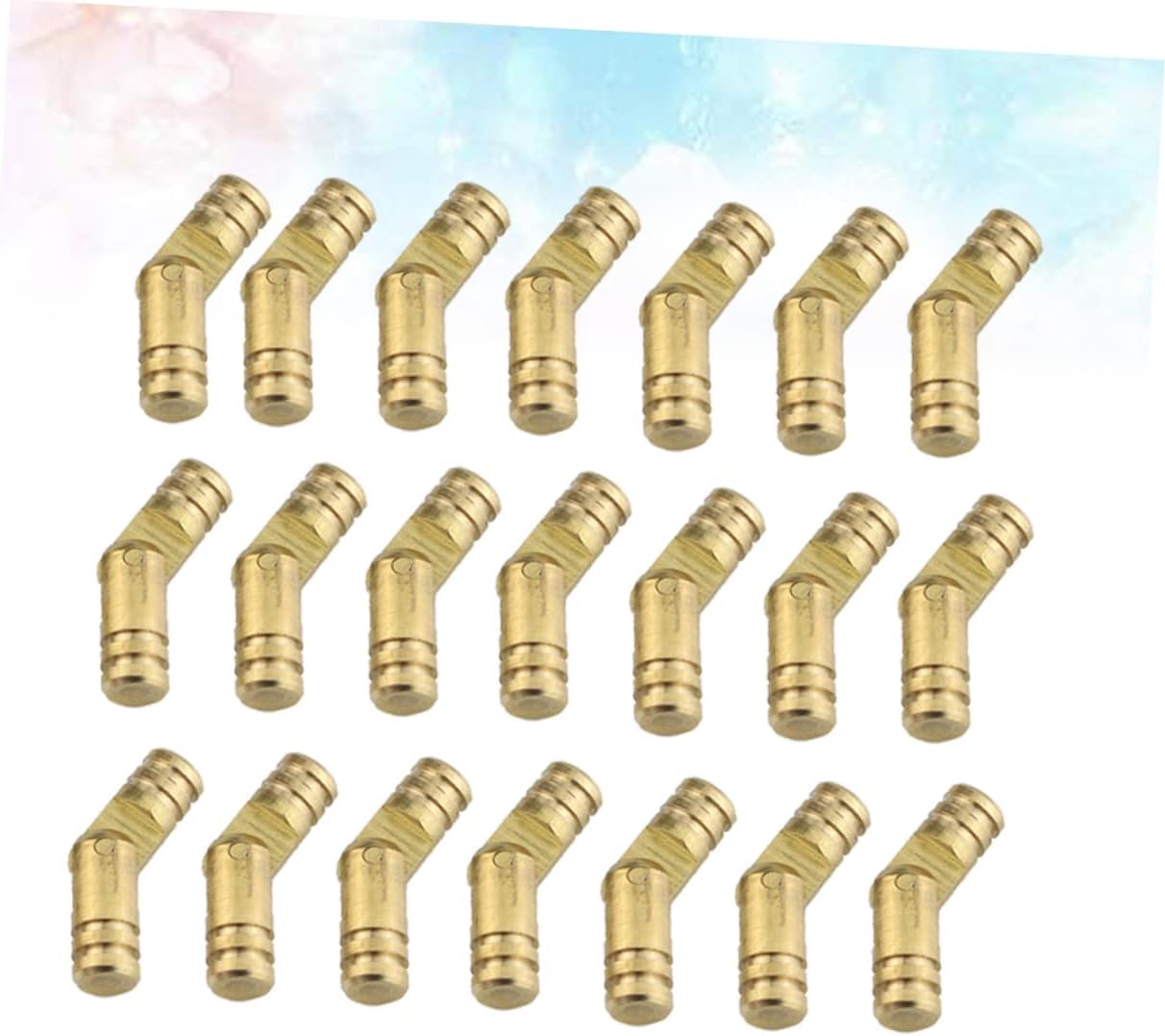 50Pcs Copper Spring Hinges 4x20mm for Boxes and Cases, Golden