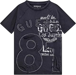 GUESS Boys Eco Short Sleeve Garment Dye T-Shirt