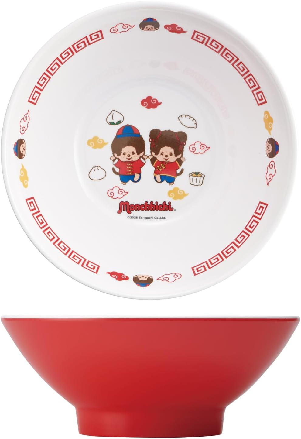 Skater MCH8-A Melamine Ramen Bowl Dish and Bowl 40.7 fl oz (1,200 ml), Town Chinese, Dishwasher Safe