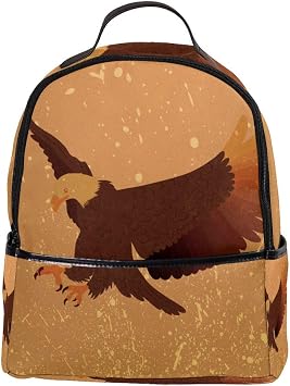 Yellow Grunge Backpack Casual Daypack 