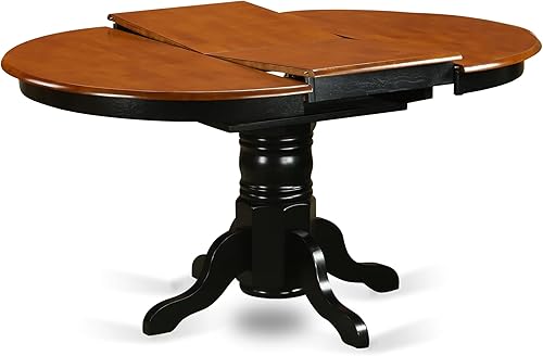 Miniatura 6 de East West Furniture Avon - Juego de comedor de madera de 7 piezas con asiento de lino, color negro y cereza