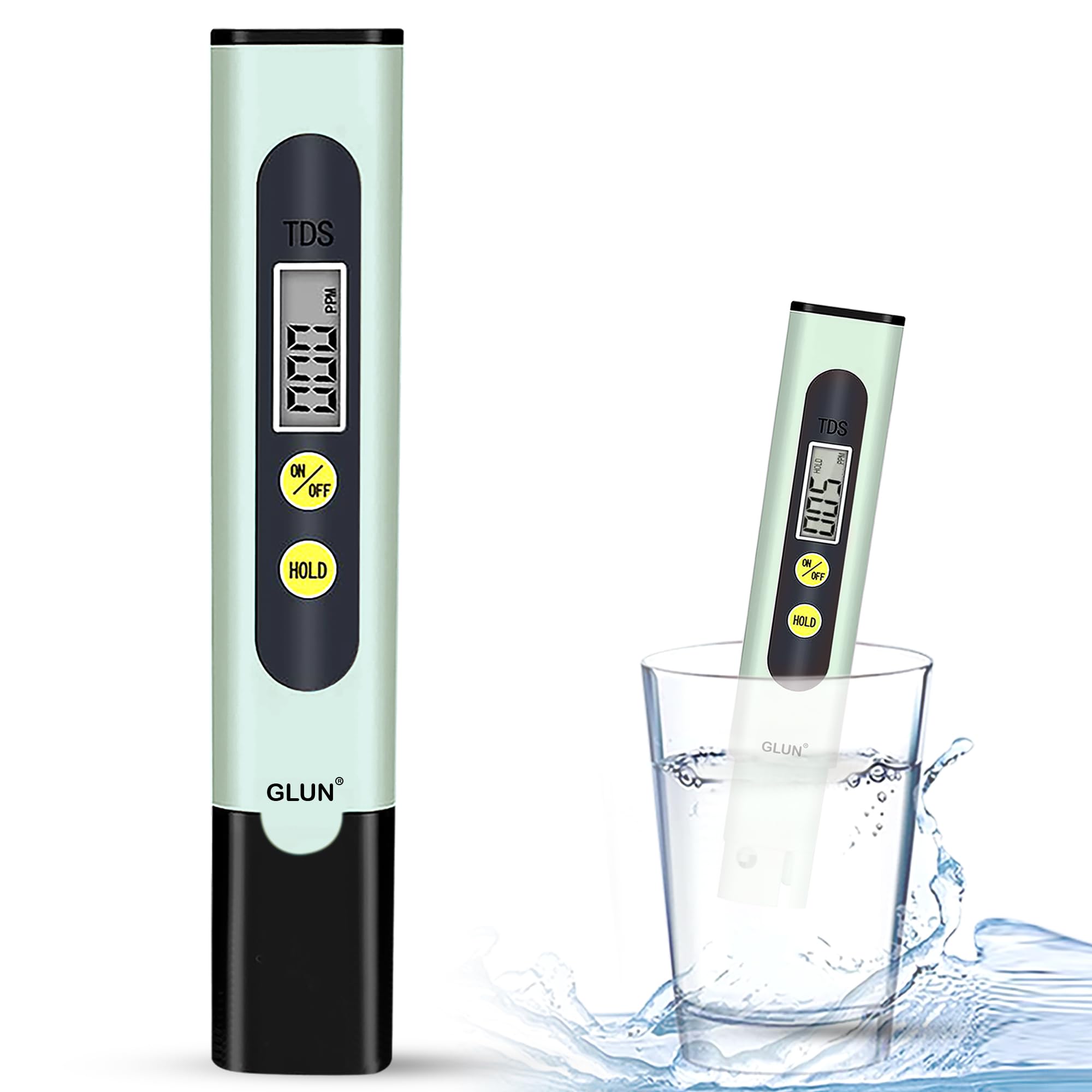 GLUN® Portable Digital TDS & EC Water Quality Meter | LCD Water Purity Tester with Temperature Measurement for Drinking Water, RO, Aquarium, Hydroponics & Pool Turquoise-image-39