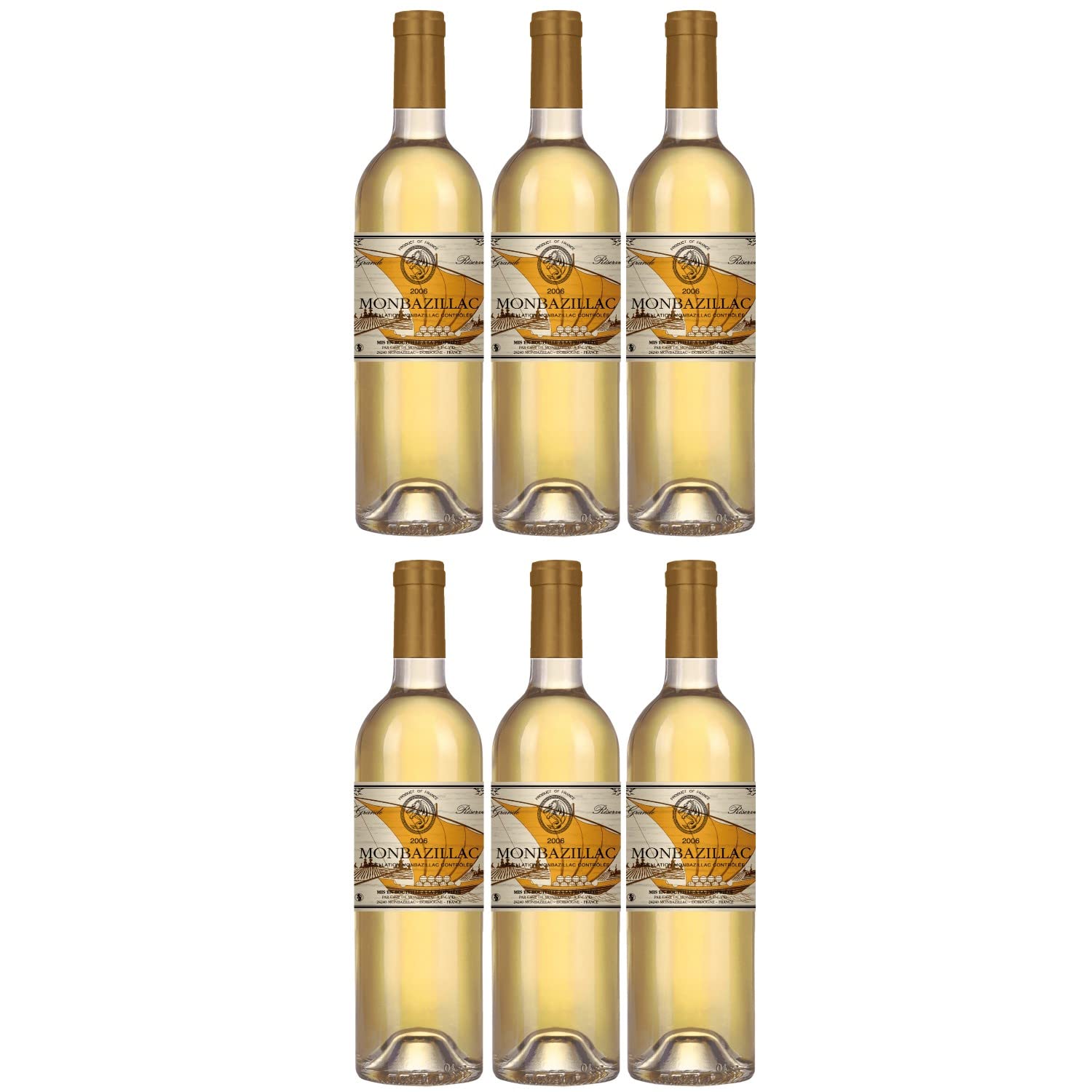 Monbazillac Grande Réserve AOC Weißwein Wein lieblich Frankreich I FeinWert Paket (6 x 0,75l)