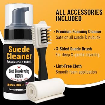 Suede Cleaner, Suede Shoe Cleaner With Brush And Towel, 3.38oz Shoe Cleaner Sneaker For Knit Boots Leather Canvas Nubuck Cleaner