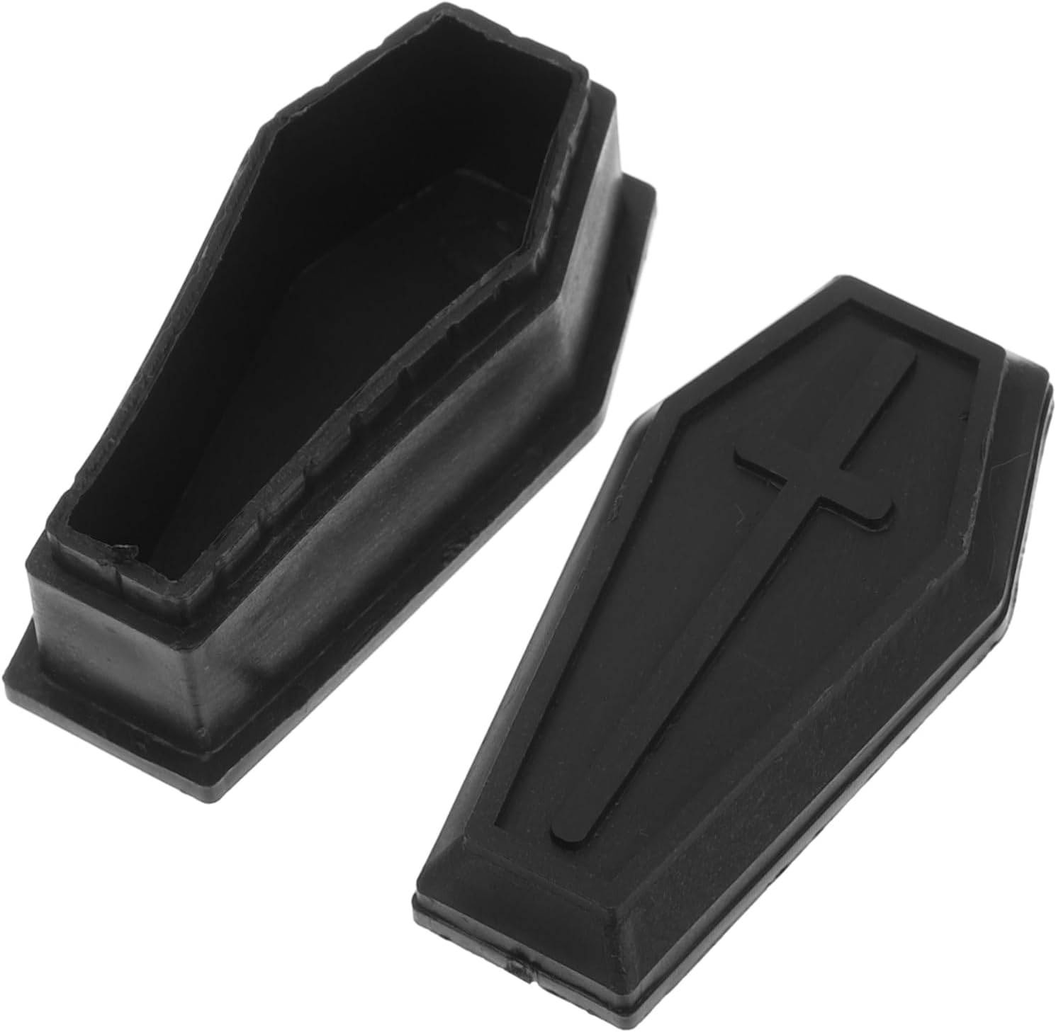 5pcs Halloween Coffin Ornament Decor Scary Prank Prop Storage Box for Treats Creepy Home Party Decoration Coffin Model for Halloween Festivities