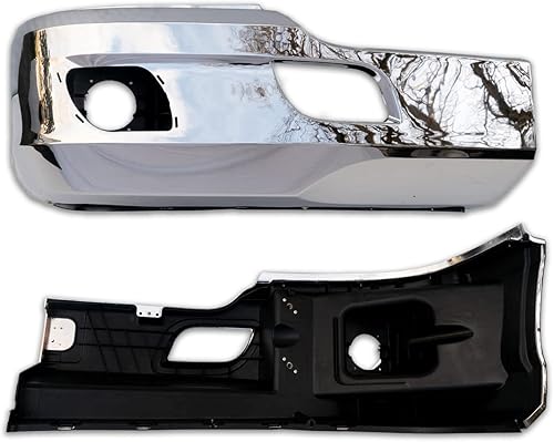 Miniatura 4 de KOZAK Extensión de parachoques de esquina de plástico cromado con orificio para luz antiniebla (lado derecho del pasajero) con soporte compatible