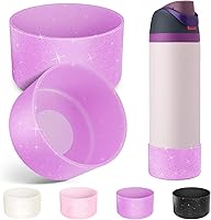Vista 51 de 2PCS Silicone Water Bottle Boot for Owala 24oz 32oz 40oz, Anti-Slip Protective Sleeve Bottom Bumper Protector for FreeSip, Twist, and Flip Stainless