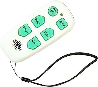 Universal Big Button TV Remote - EasyMote | DT-R08W. Backlit, Easy Use, Smart, Learning Television & Cable Box Controller, Perfect for Assisted Living Elderly Care. White TV Remote Control