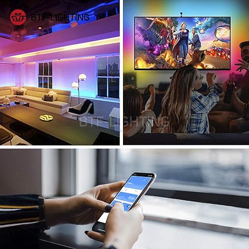 Vista 16 de BTF-LIGHTING WS2812B WS2811 WS2813 WS2815 1903 Micrófono incorporado/AUX Music SP608E Controlador Bluetooth con 8 salidas de señal para módulo LED