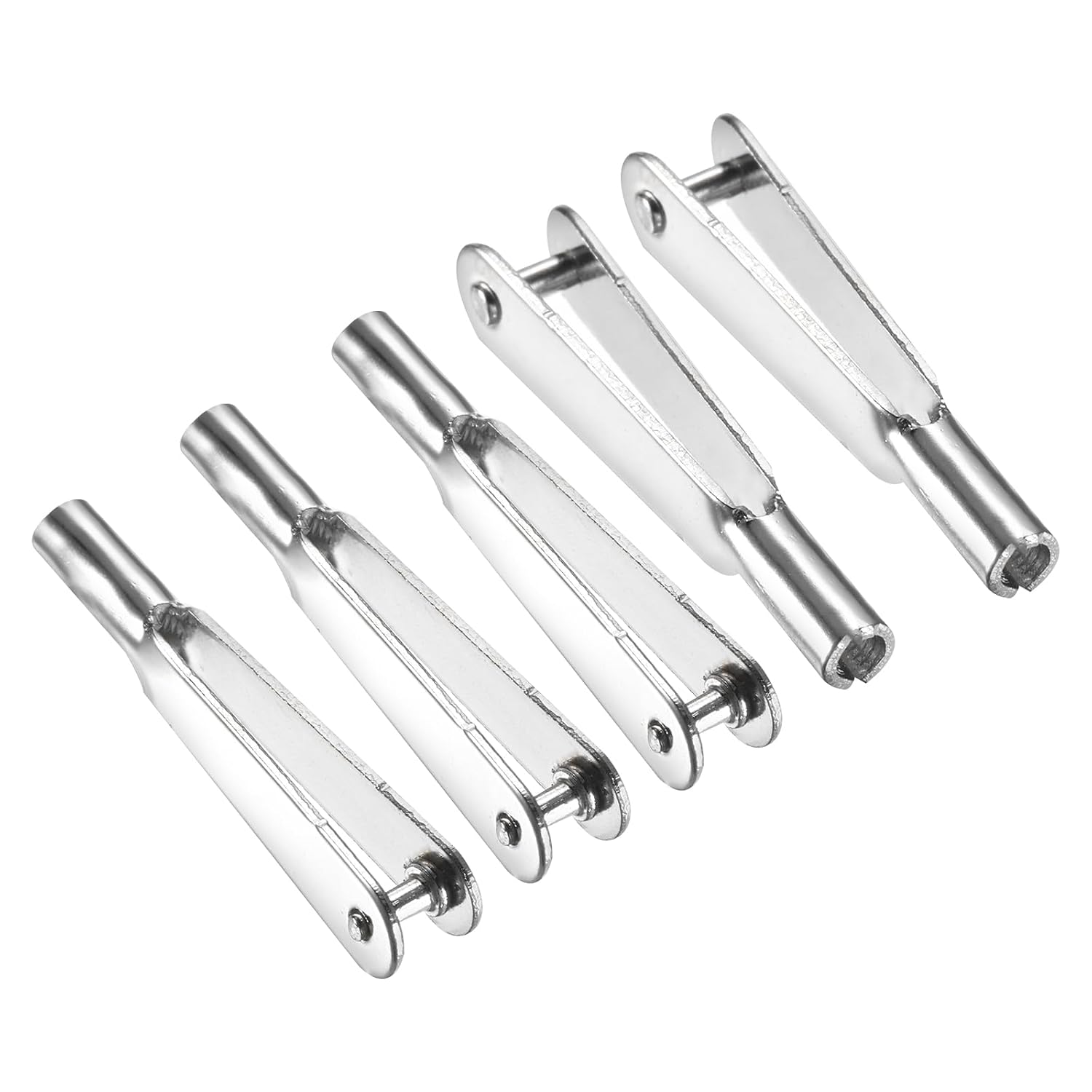 MECCANIXITY 6Pcs Metal Clevis Quick Link M3 Thread Steel Clevis Self Locking Clip Fixing Wing for RC Airplane Car Helicopter Model Replacements, 3mm x 30mm