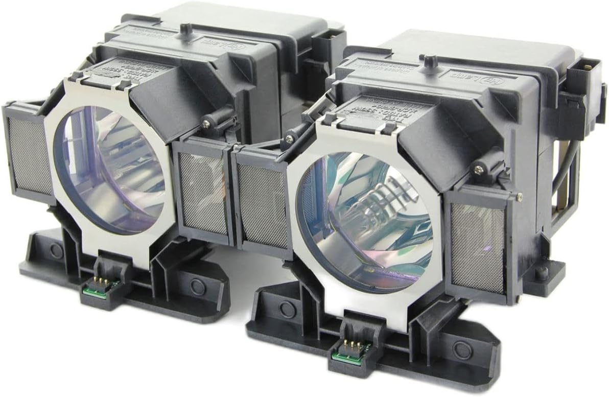 Dual Projector Lamp Kit Replacement for ELPLP73 Epson Powerlite Pro Z8150NL Z8250NL Z8255NL Z8350WNL Z8450WUNL Z8455WUNL EB-Z8355W EB-Z10000 EB-Z10005 Powered by OEM Bulb - 1 Year Warranty