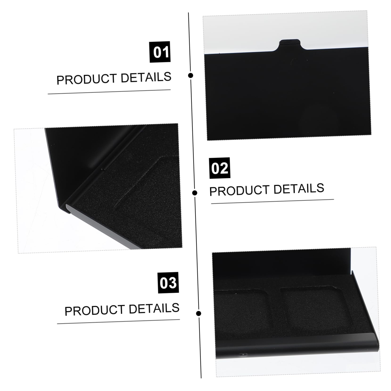 Hemoton 2pcs Card Holder Storage Box Shock Memory Case for Organizing Memory Cards Compact Design for Easy Access Sleek Black Finish for Cameras and Accessories