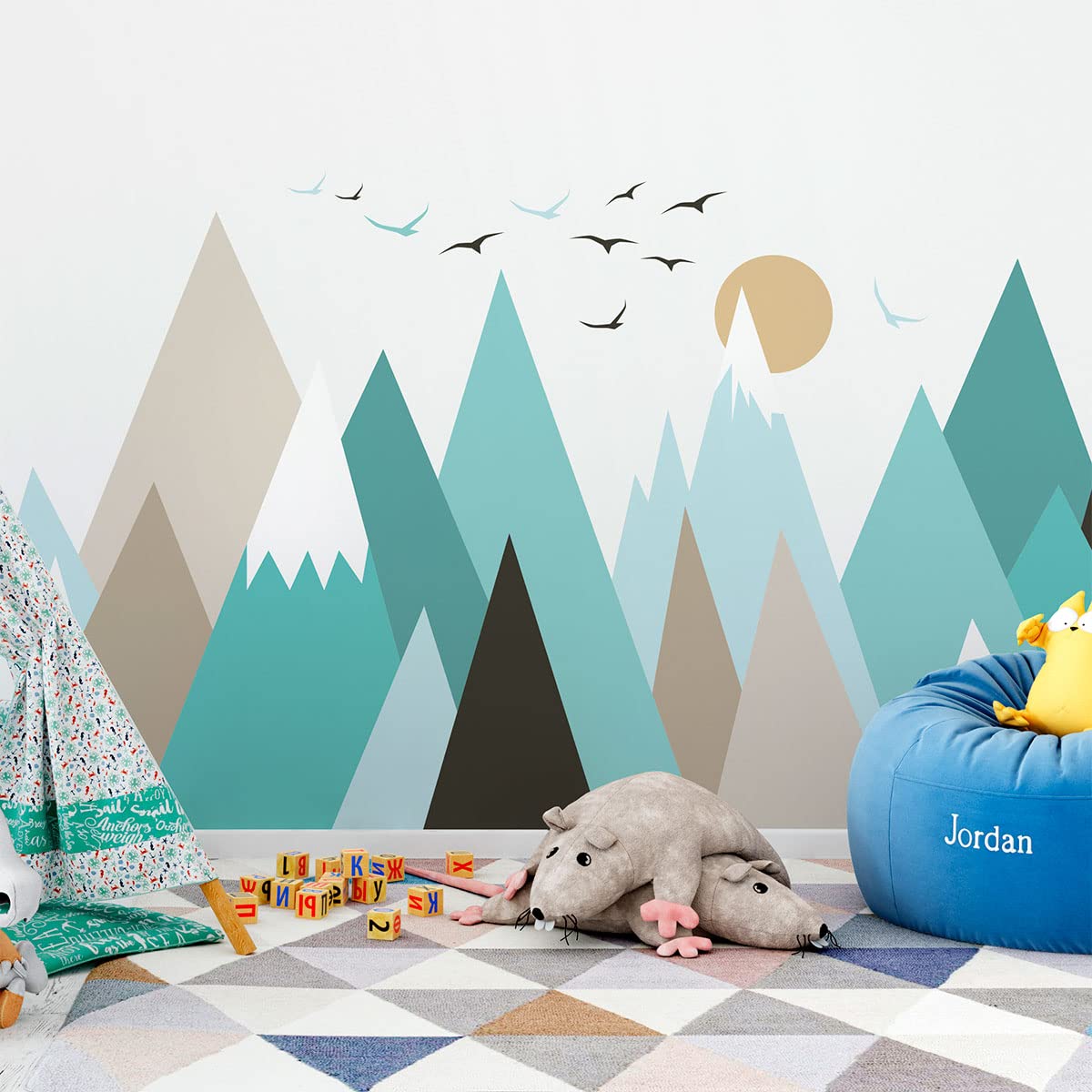 Ambiance Stickers Muraux Enfants Décoration Chambre Bébé - Autocollant Sticker Mural Adhesif Géant | Guika - H110 x L165 cm