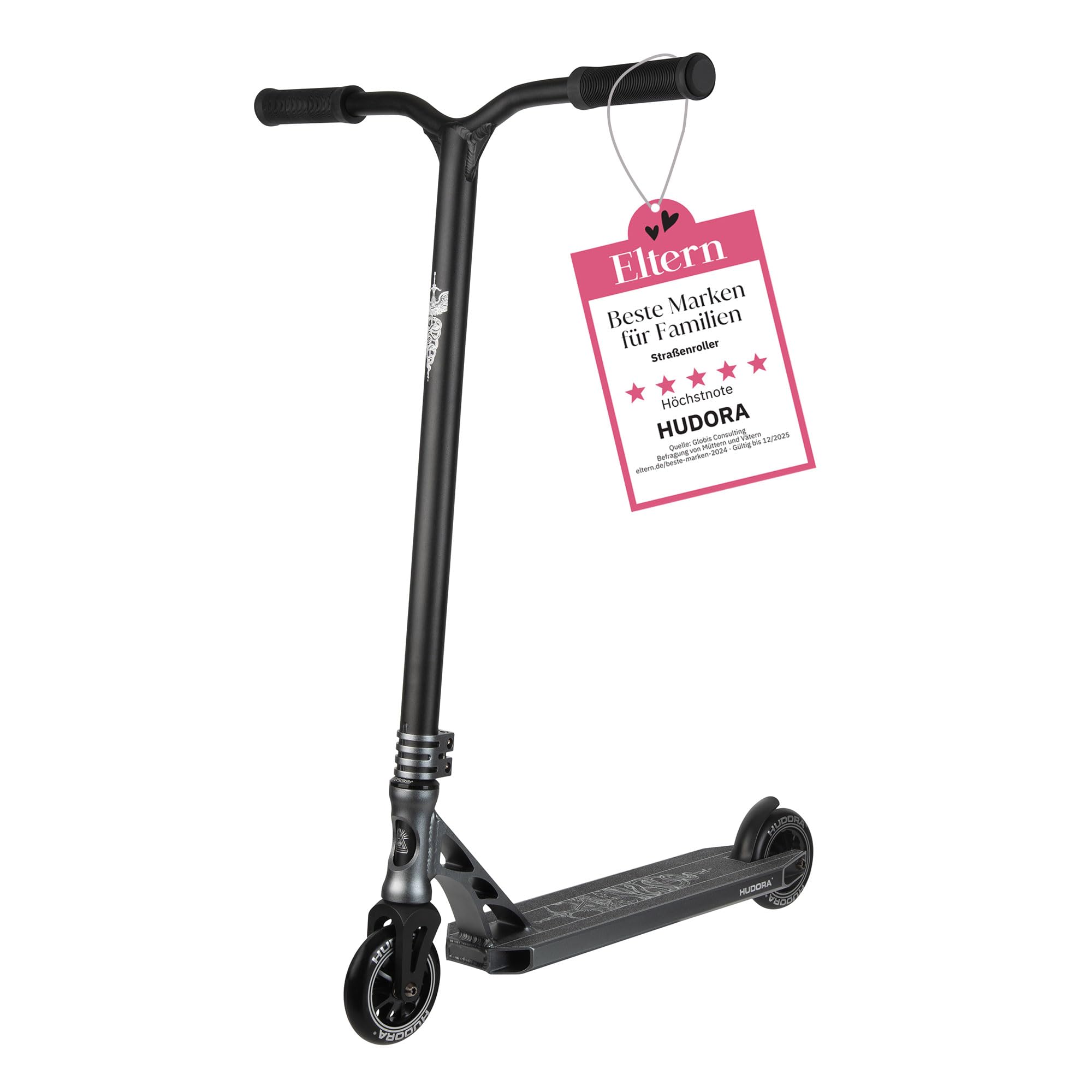 HUDORA Stunt Scooter 360 Pro - Hochwertiger Freestyle Stuntscooter für Extreme Freizeitaktivitäten - Steife Konstruktion