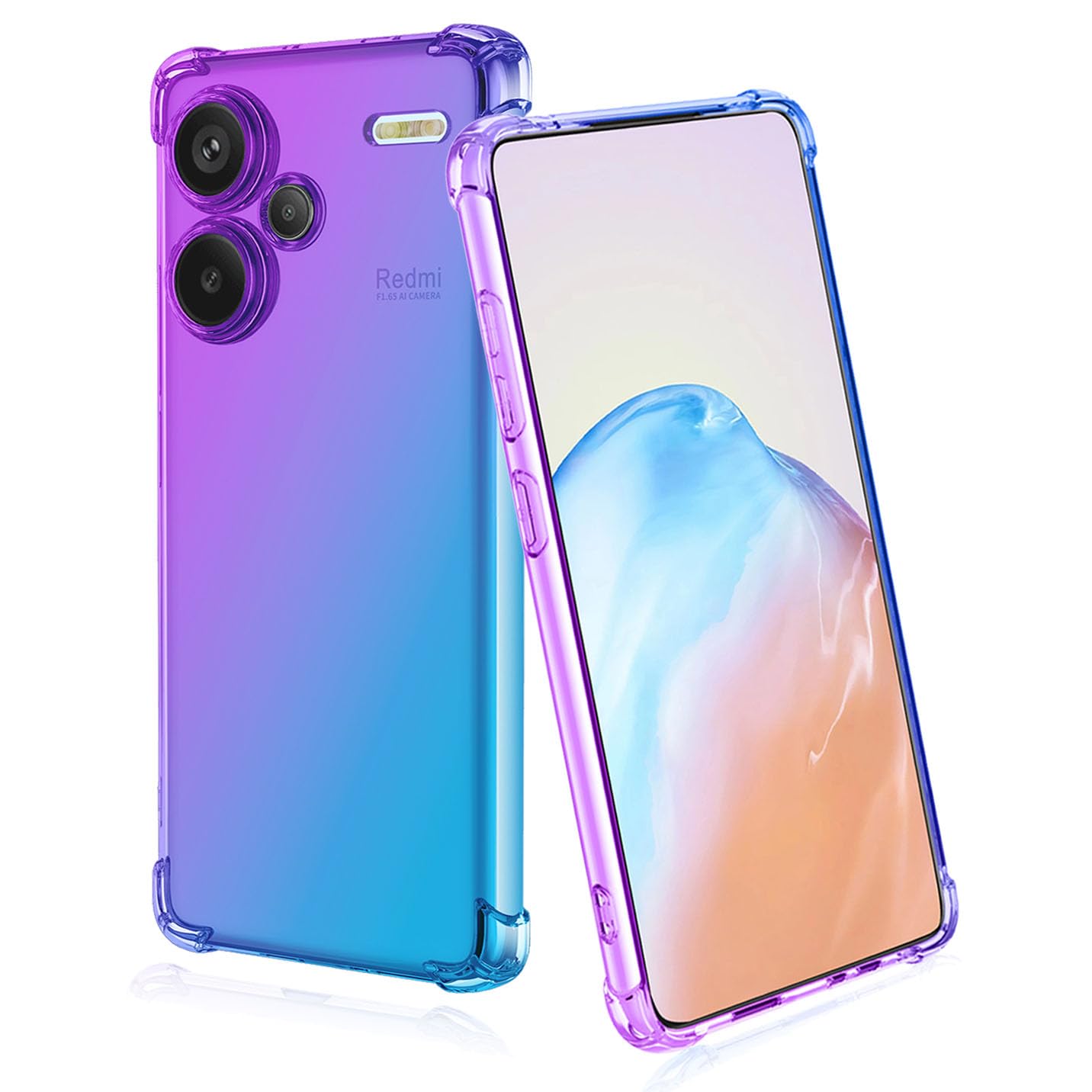 BORYA Cover For Xiaomi 14T, Transparent Soft Silicone TPU Bumper Case, Ultra Thin Shockproof Silky Simple Elegant Pattern Case, E2670