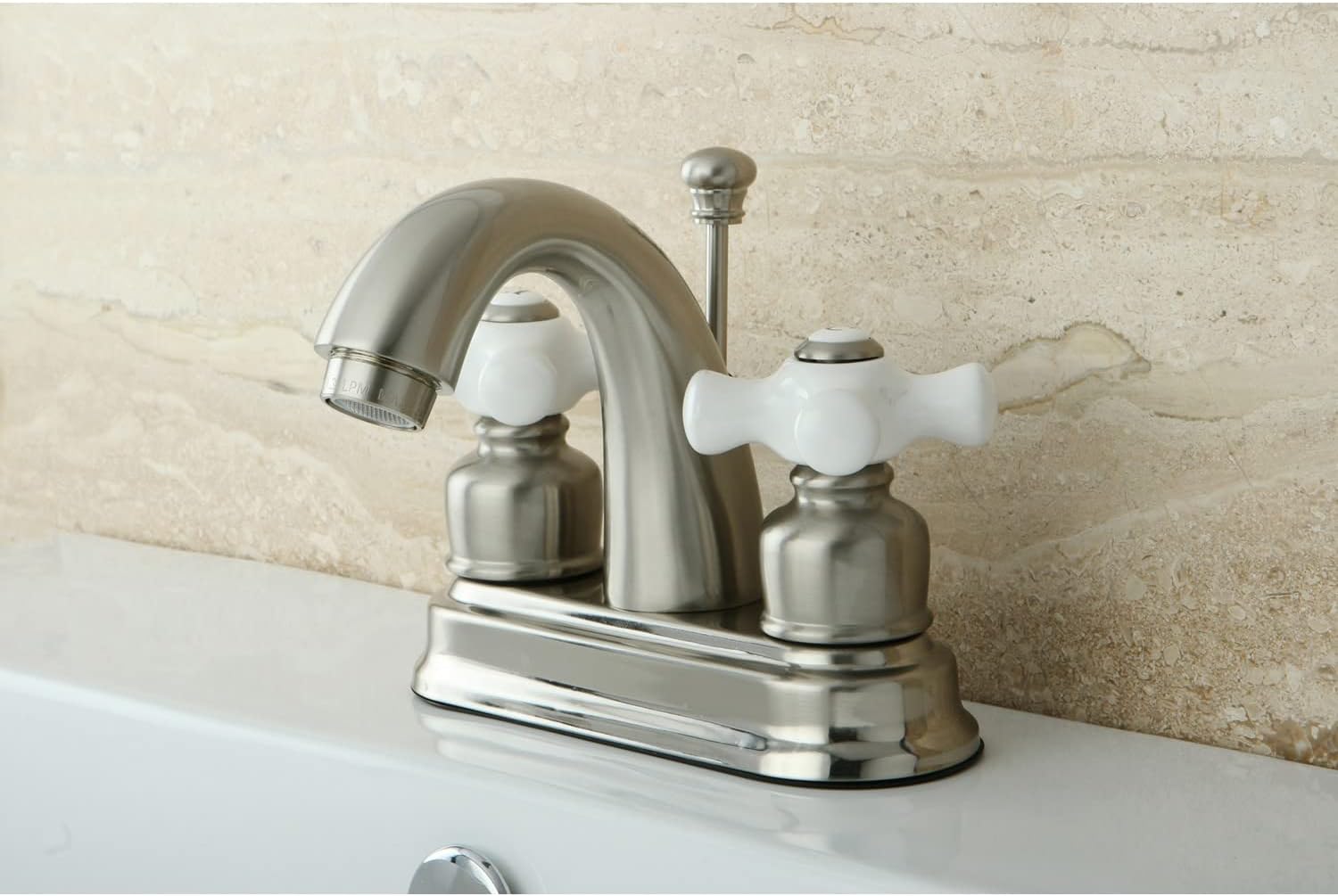 Kingston Brass KB5611PX 4-Inch Centerset Lavatory Faucet, Polished Chrome