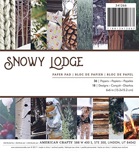 American Crafts Photo Real Snowy Lodge Single-Sided Paper Pad 6