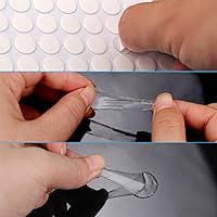 Vista 3 de BUSOHA 350 PCS Double-Sided Adhesive Dots,Clear Removable Sticky Adhesive Putty,Round Acrylic No Trace Sticky Putty Waterproof Dot Stickers for Wall