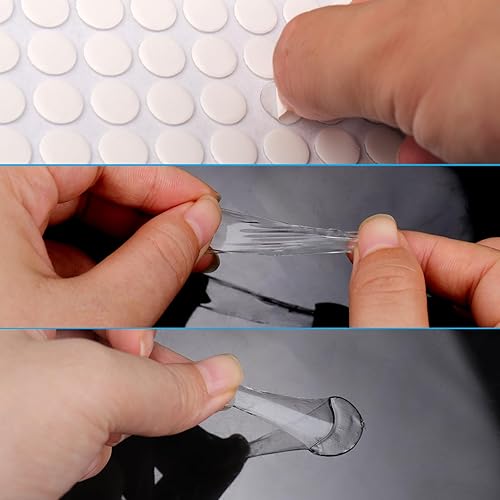 Miniatura 3 de BUSOHA 350 PCS Double Sided Adhesive Dots, 20mm New Clear Removable Sticky Adhesive Putty,Round Sticky Tack Adhesive Poster Tacky Putty for Wall