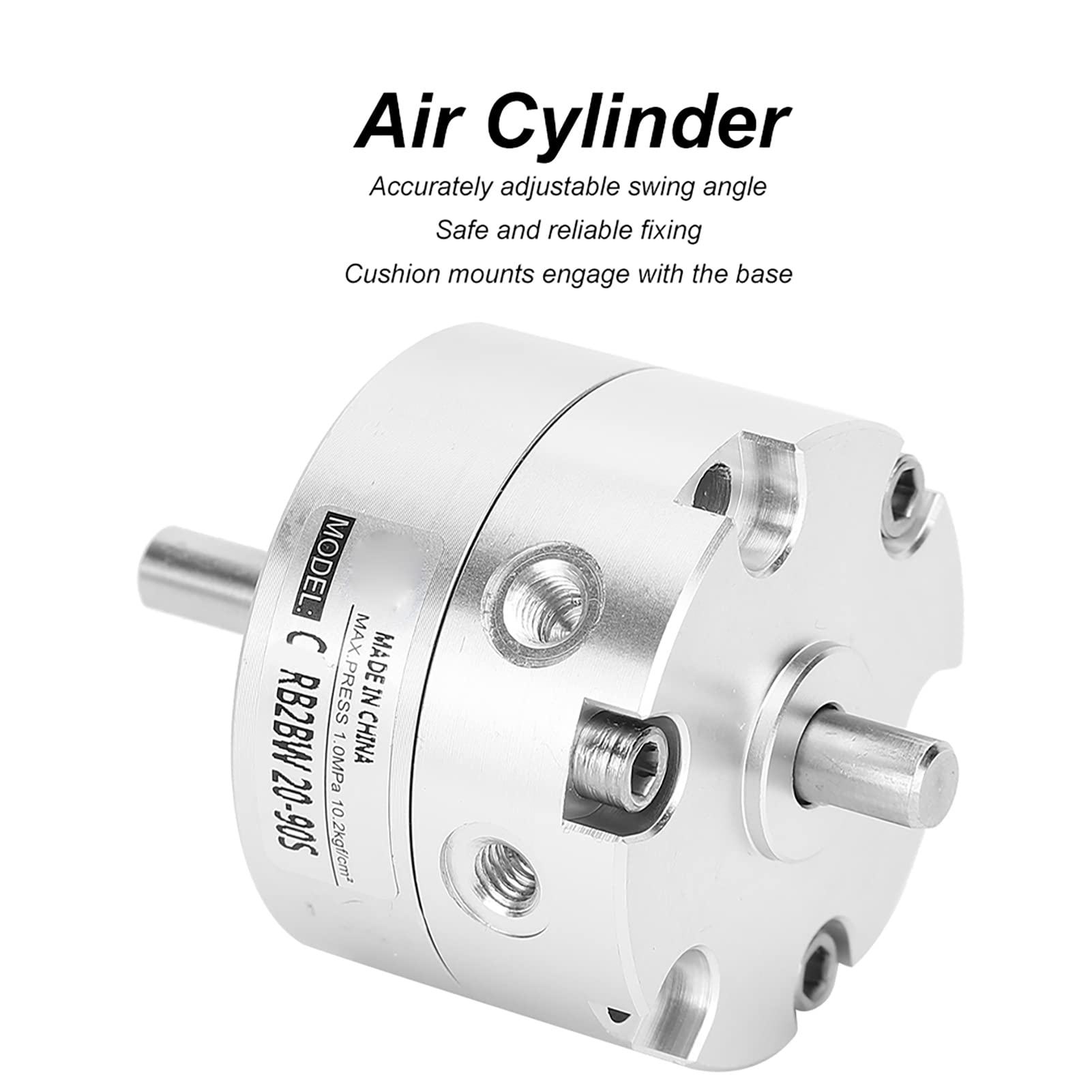 Socobeta Attuatore Pneumatico Rotativo a Paletta da 20 Mm con Bombola Pneumatica in Acciaio Inossidabile CRB2BW20 90S per Automazione