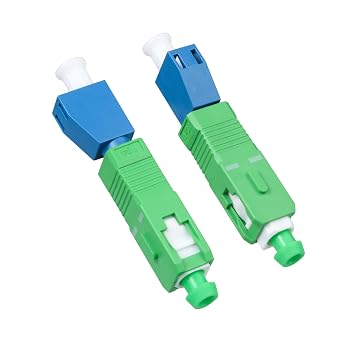 2pcs SC/APC Male to LC/UPC Female Fiber Optic Adapter | Male to Female, SC/APC to LC/UPC, Singlemode 9/125um Hybrid Optical Adapter