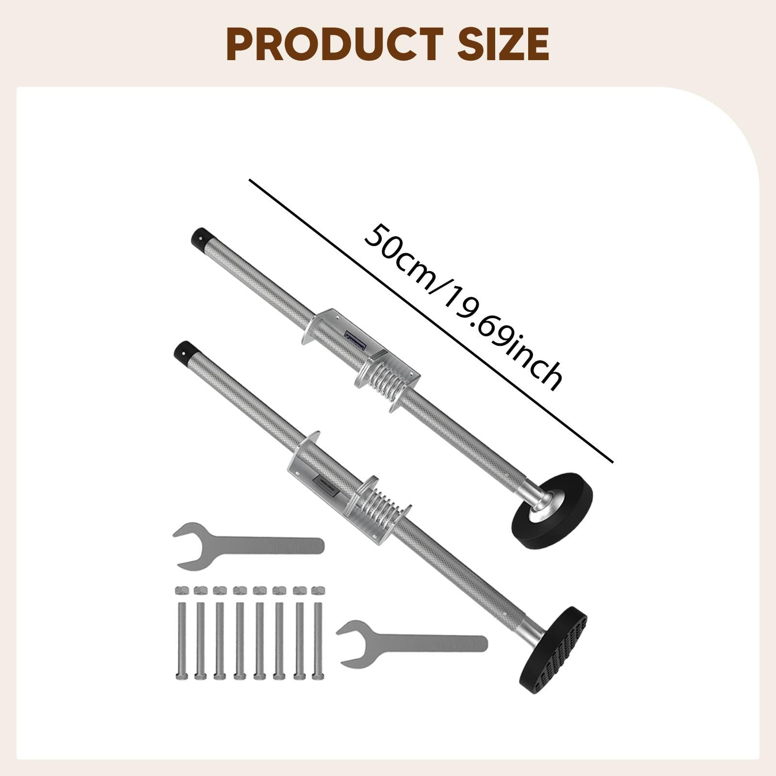 2x livellatori per scale, strumento di livellamento in lega di alluminio, stabilizzatore regolabile per cemento, terreno irregolare, piastrelle di, 50 Cm