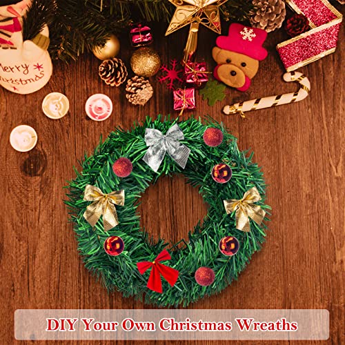 4 Pack Christmas Garland 72Ft/22M With Ball Ornaments & Bows Shamrock Clover Green Gold Metallic Garland For Home Decorated Garlands Artificial Pine Garden Holiday Wedding Party #TOP2