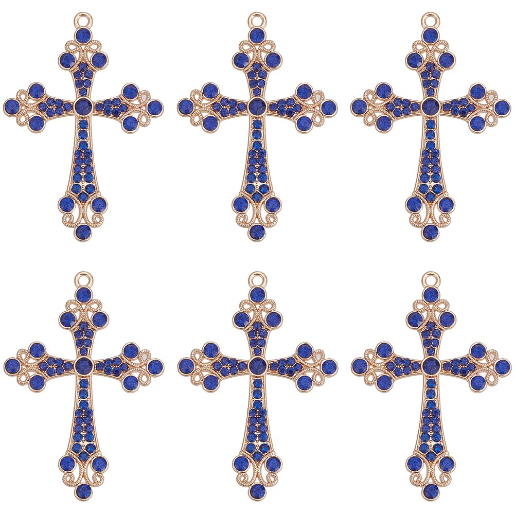 Breloques croix cristal bleu pour éviter les bijoux ternes et fragiles - 5