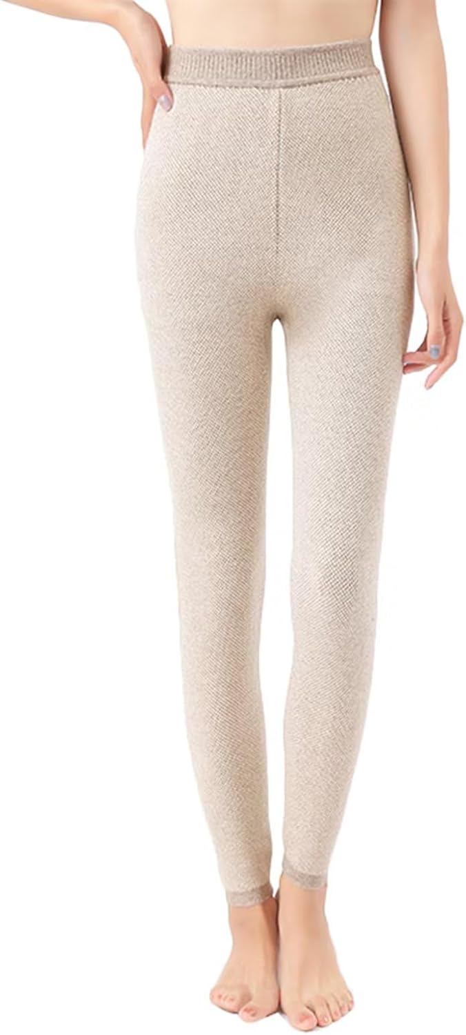 HNVAVQ Women's Thermal Baselayer Pants,Thermal Pants,100% Cashmere Underwear Bottoms Winter Legging for Walking Skiing