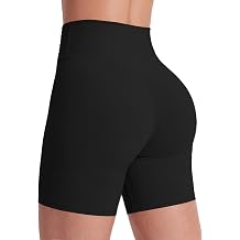 Sustainable Butt Lifting Biker Shorts Women, High Waist No Front Seam Tummy Control Booty Scrunch Workout Yoga Shorts