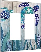 Vista 96 de Cubierta de Interruptor de Luz de 1 Gang con Escena de Flores de Grecia Mediterránea, Dispositivo Individual Basculante/GFCI, Placa Decorativa