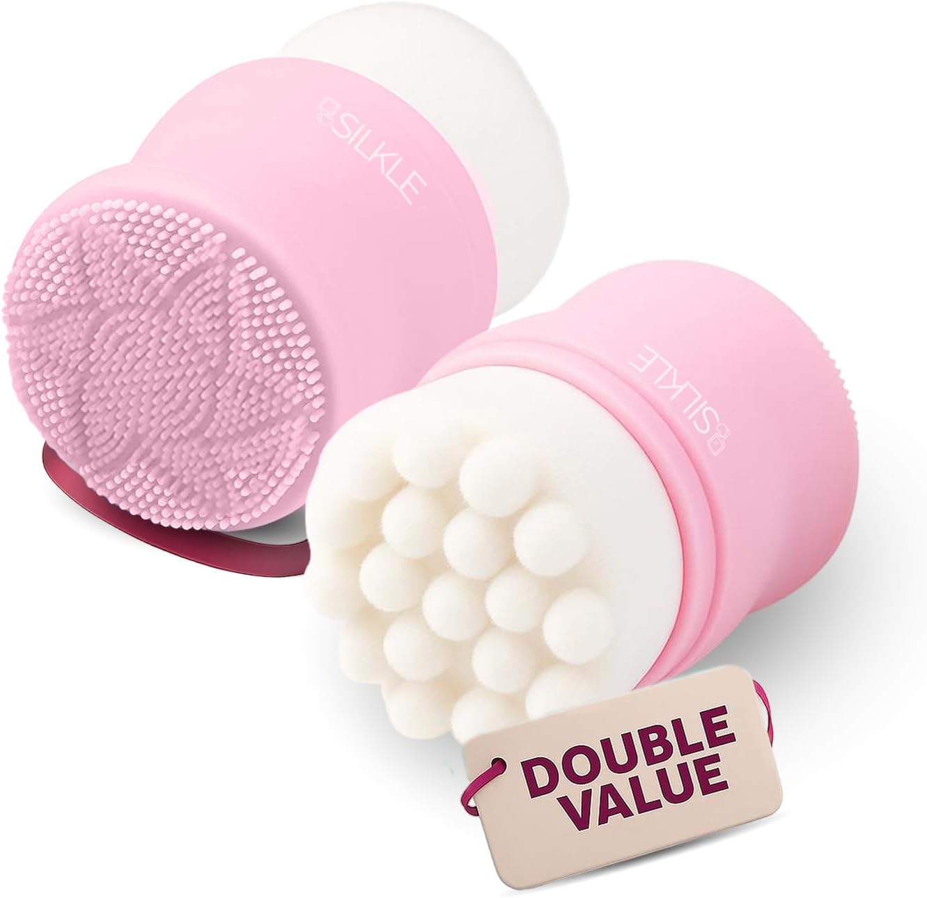 Silicone Face Scrubber – Versatile Skincare Essential for Gentle Facial Cleansing, Exfoliation and Scrub – Exfoliating Face Wash and Cleanser Brush for Your Skin – 2 Pack – Pink Silicone Face Scrubber – Versatile Skincare Essential for Gentle Facial Cleansing, Exfoliation and Scrub – Exfoliating Face Wash and Cleanser Brush for Your Skin – 2 Pack – Pink