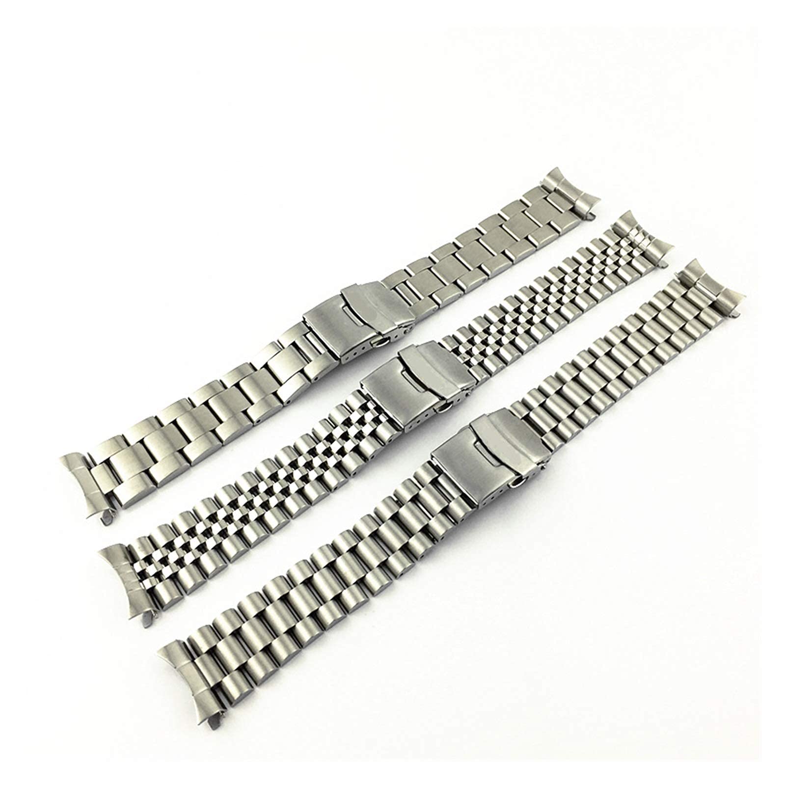 Bracelets de Montre en Acier Inoxydable Bracelet en Acier Inoxydable Poli(Silver,22mm)