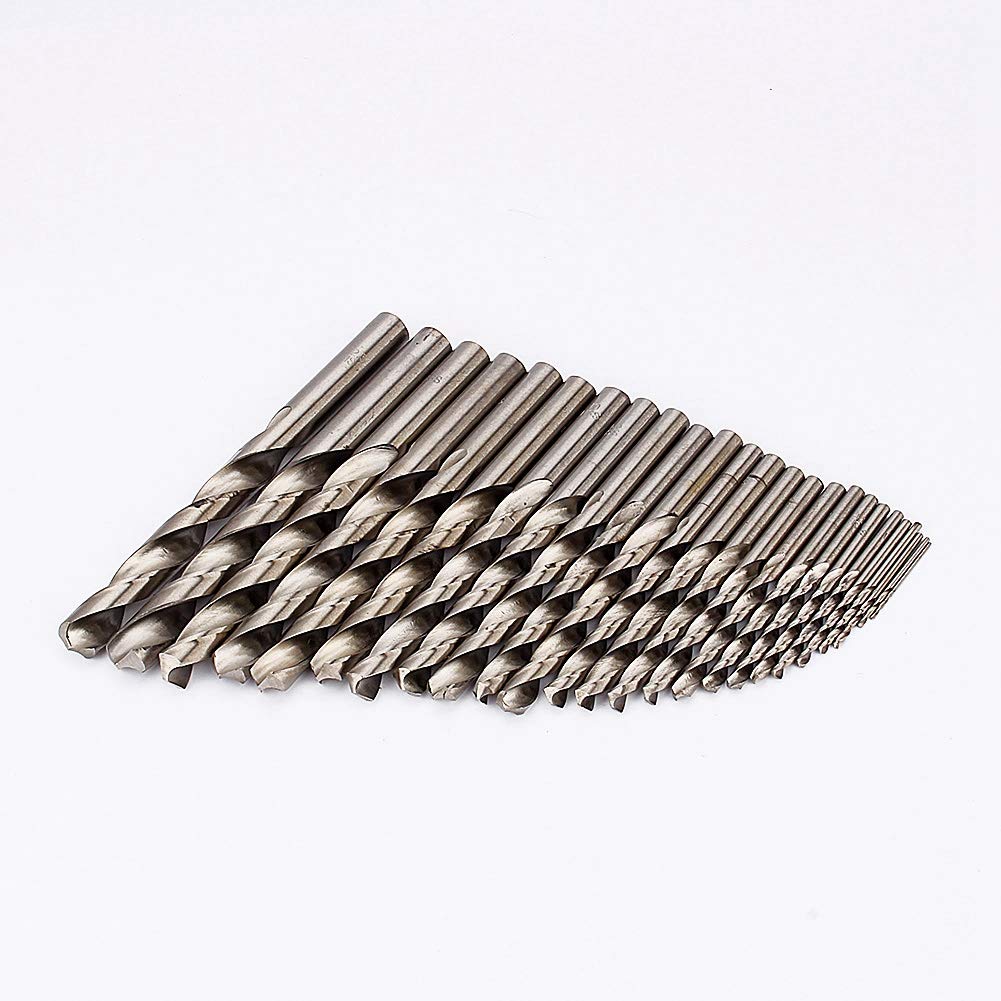 25 PCS Brocas Helicoidales, Juego de Brocas para Metal HSS, Juego de Brocas Helicoidales para Metal de 1 a 13 mm, Herramienta de Brocas para Metales Endurecidos Acero