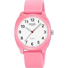 SKMEI Women's Watch Fashion Minimalist Round Analog Watches for Men with 50M Waterproof Easy Reader TPU Strap Casual Daily Wristwatch