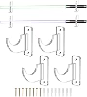Vista 9 de uxcell Soporte de pared para espada, 1 juego de soporte de pared para sable de luz acrílico, soporte de pared para espada de sable de luz, soporte
