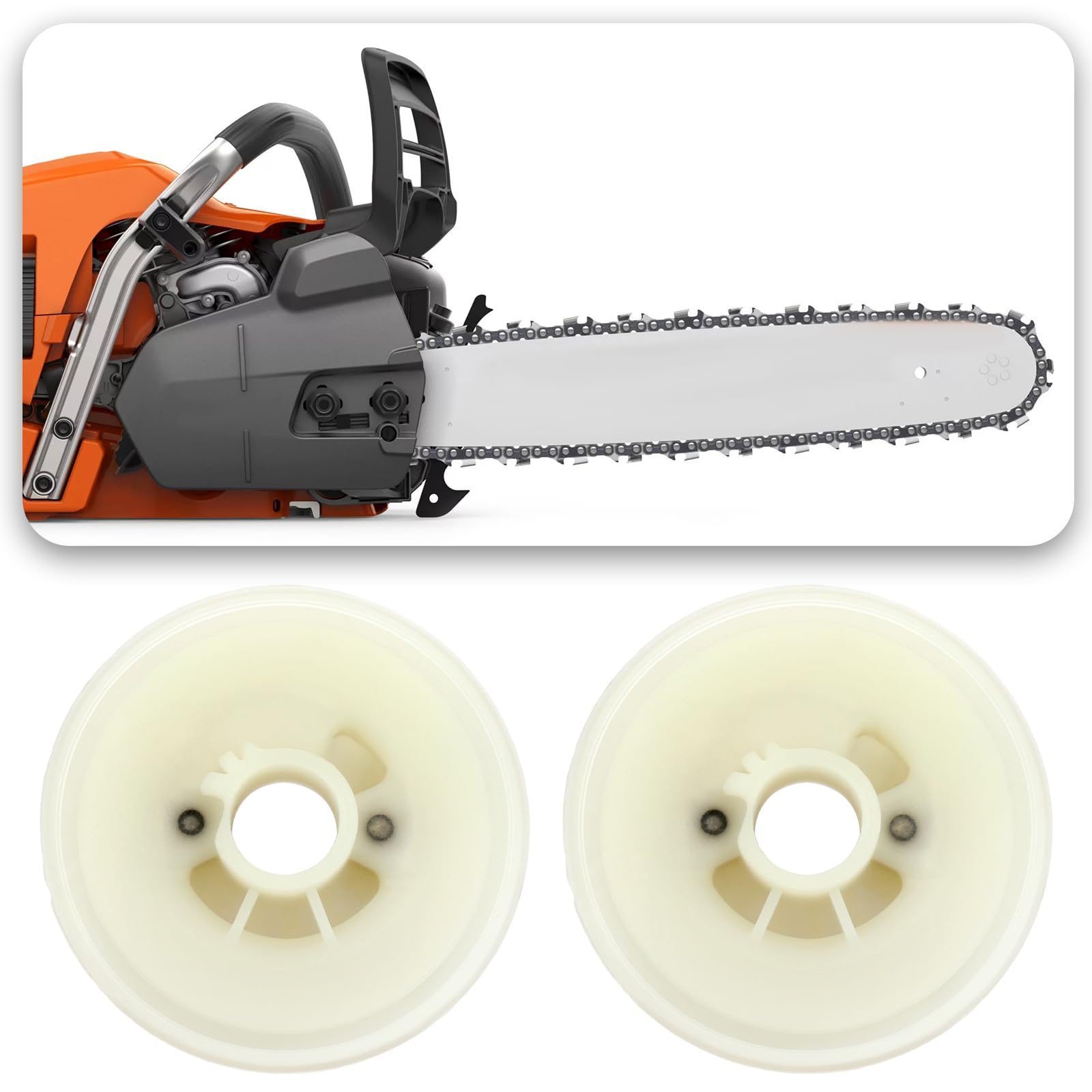 LT Easiyl 2Pcs Starter Pulley Chain Saw Starter Pulley Replacement 505158101 Compatible with Husqvarna 545 550xp 555 560xp 562xp 572XP - Image 2