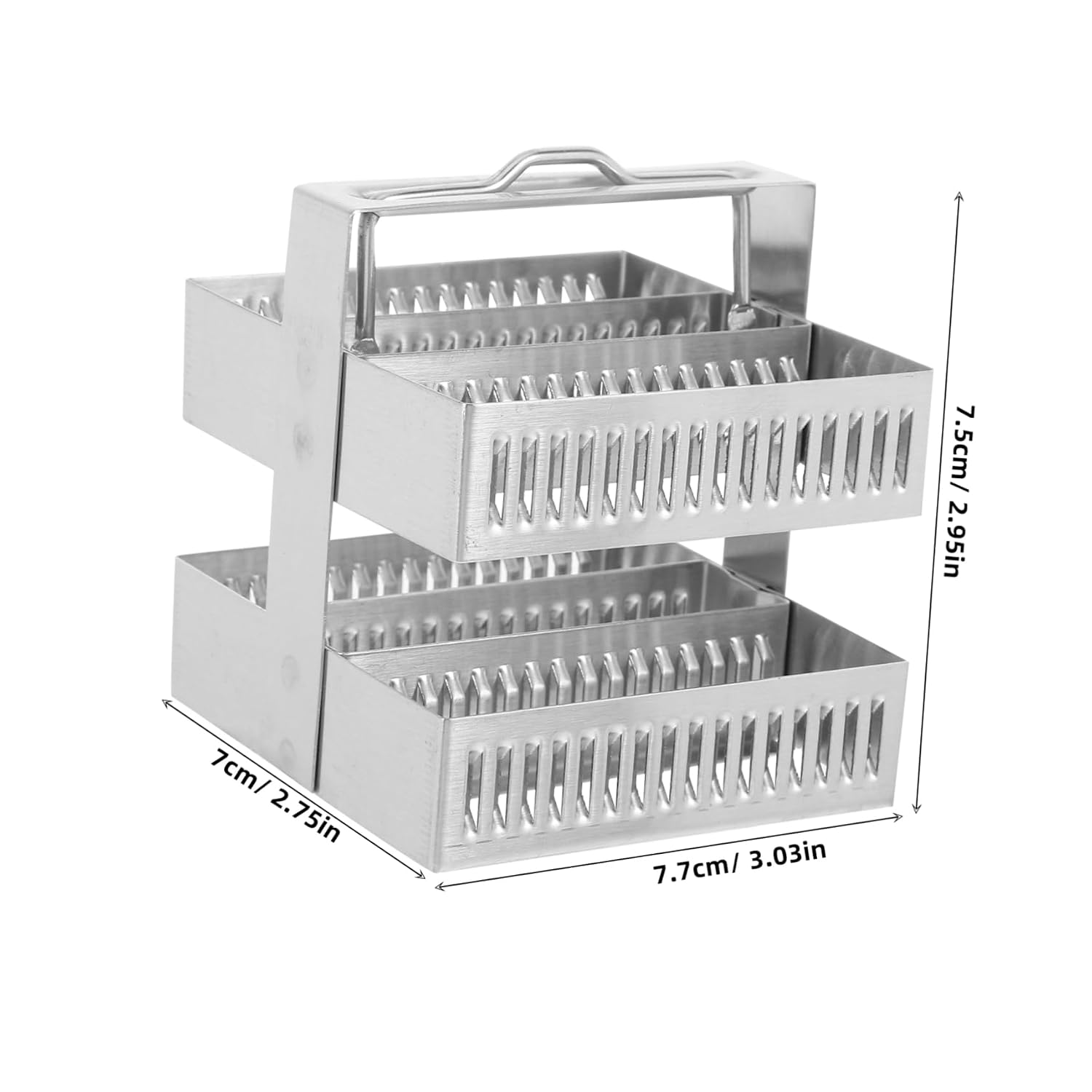Lab Microscope Slide Holder Stainless Steel Staining Rack Positions Laboratory Slide Storage Rack Lab Equipment