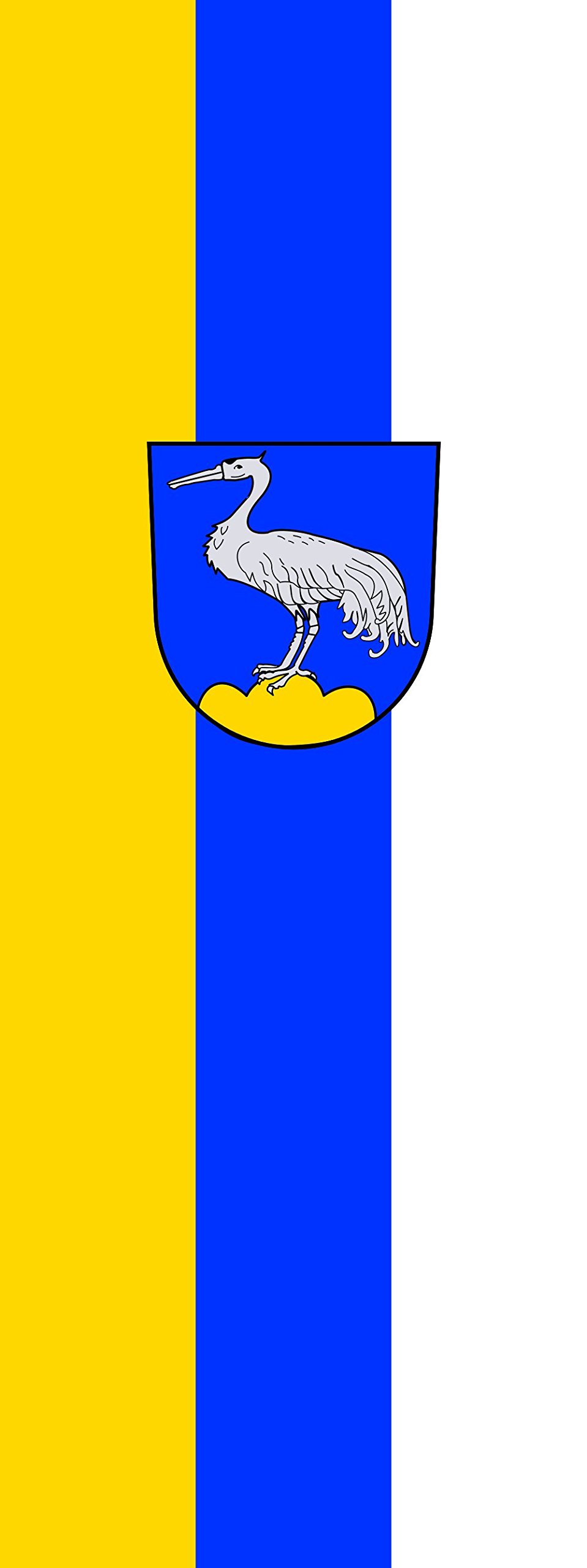 Drapeau Kranzberg vertical de 6m² au format portrait grand format 400x150cm