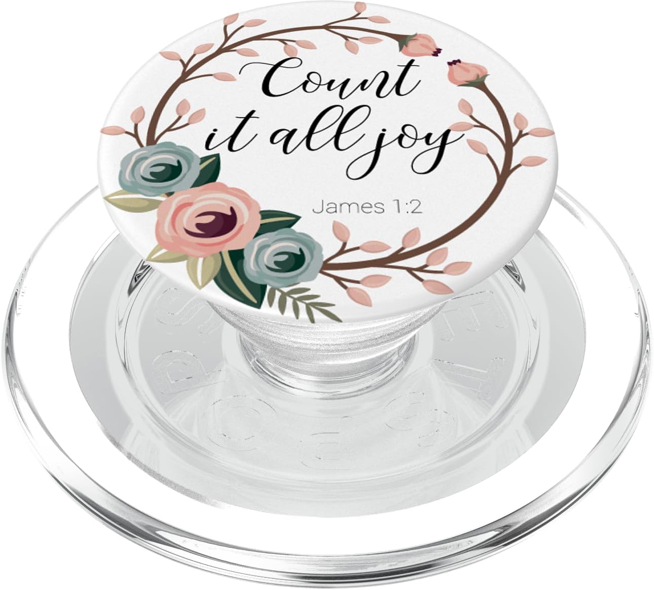 James 1:2 Count It All Joy Christian Bible Verse Quotes Gift PopSockets PopWallet for MagSafe