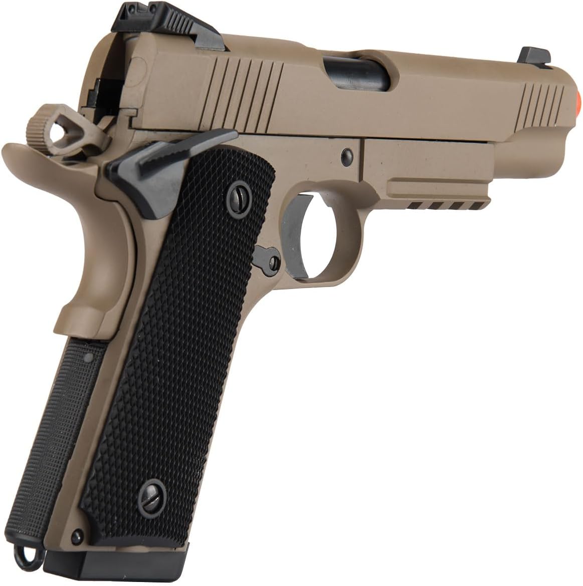 M1911 CQB Tactical Gas Blowback GBB Airsoft Pistol - TAN