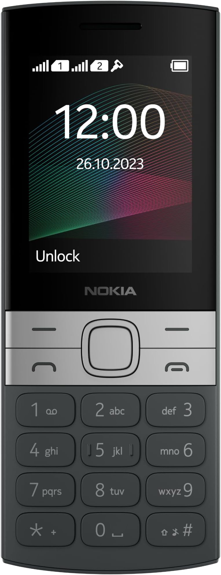 Nokia 150 Dual SIM Premium Keypad Phone | Rear Camera, Long Lasting Battery Life, Wireless FM Radio & MP3 Player and All-New Modern Premium Design | Black